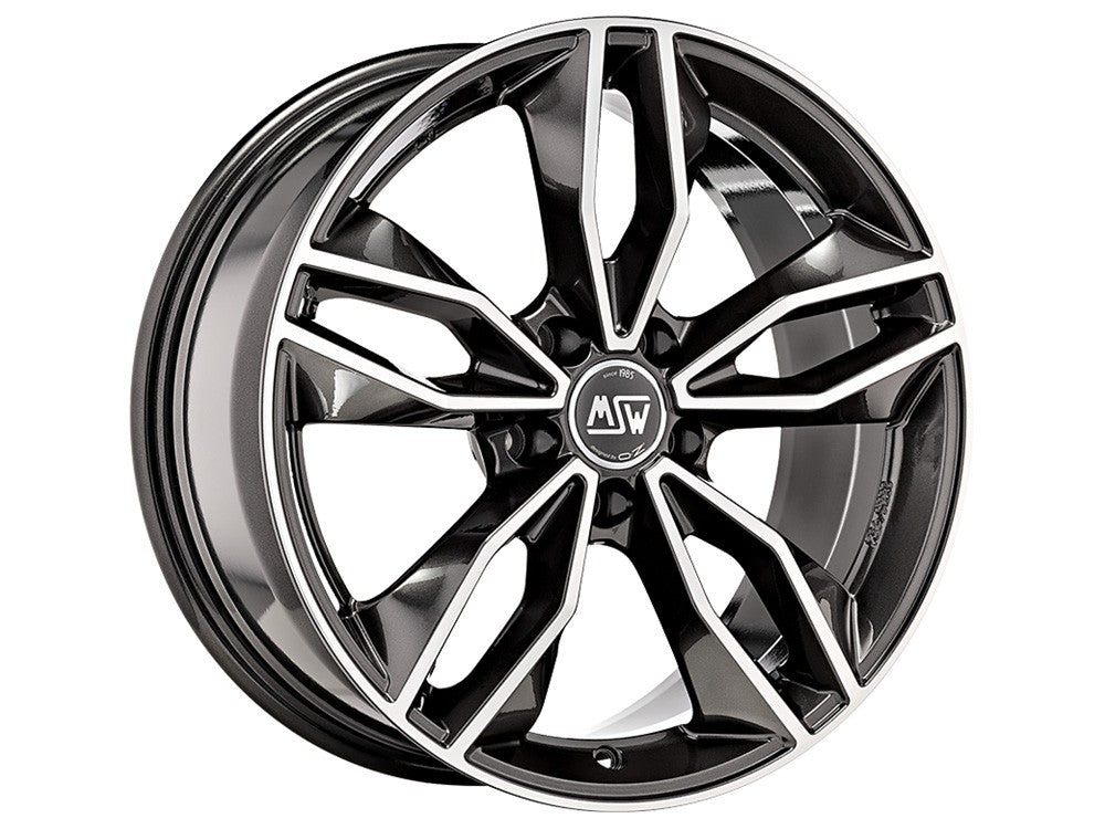 LLANTA MSW MSW 71 7.5x17 ET35 5x100 GRIS OSCURO BRILLANTE PULIDO