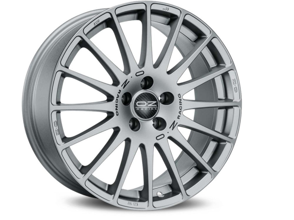 RIM OZ SUPERTURISMO GT 8x18 ET40 5x108 GRIGIO CORSA BLACK LETTERING KBA VIA NAD