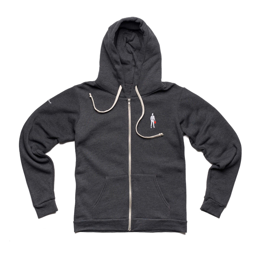SUDADERA FULL ZIP DARK GRIS TALLA XL DRIVER ICON
