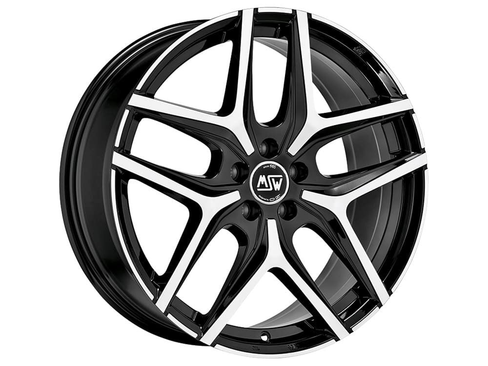 VOLKSWAGEN LLANTA MSW 40 7x17 ET45 5x120 65.06 BLACK FULL POLISHED (GBFP)