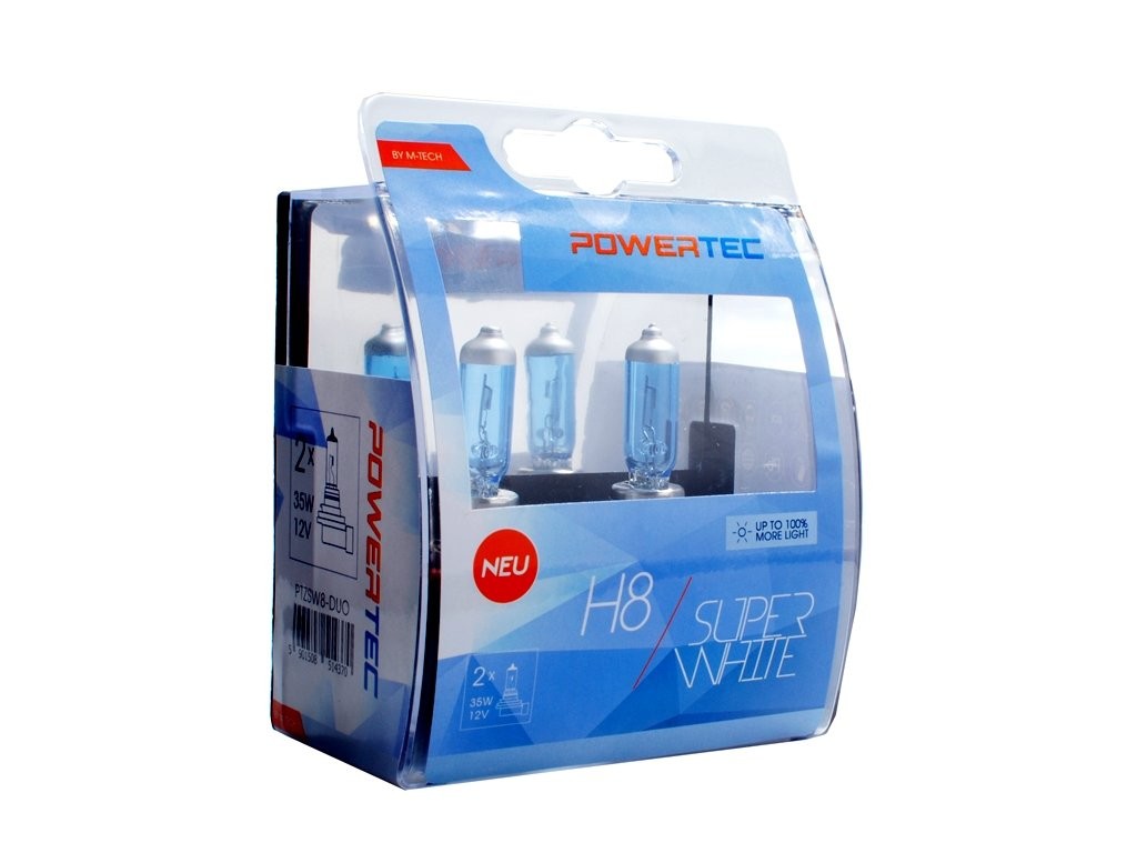 POWERTEC SUPERWHITE H8 12V DUO