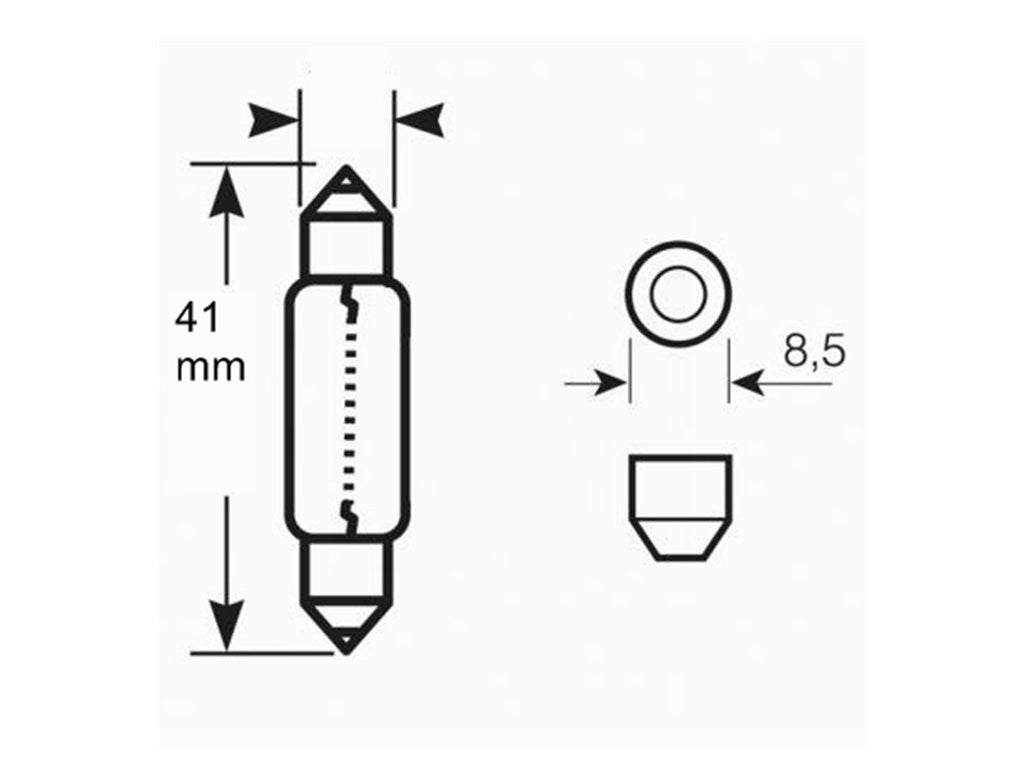 BOMBILLAS LED SMD ROJO PLAFON 41MM 12V C5W