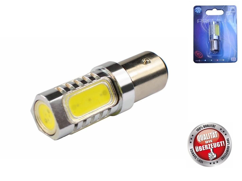BOMBILLA LED BLANCO 12V P21/5W BAY15D
