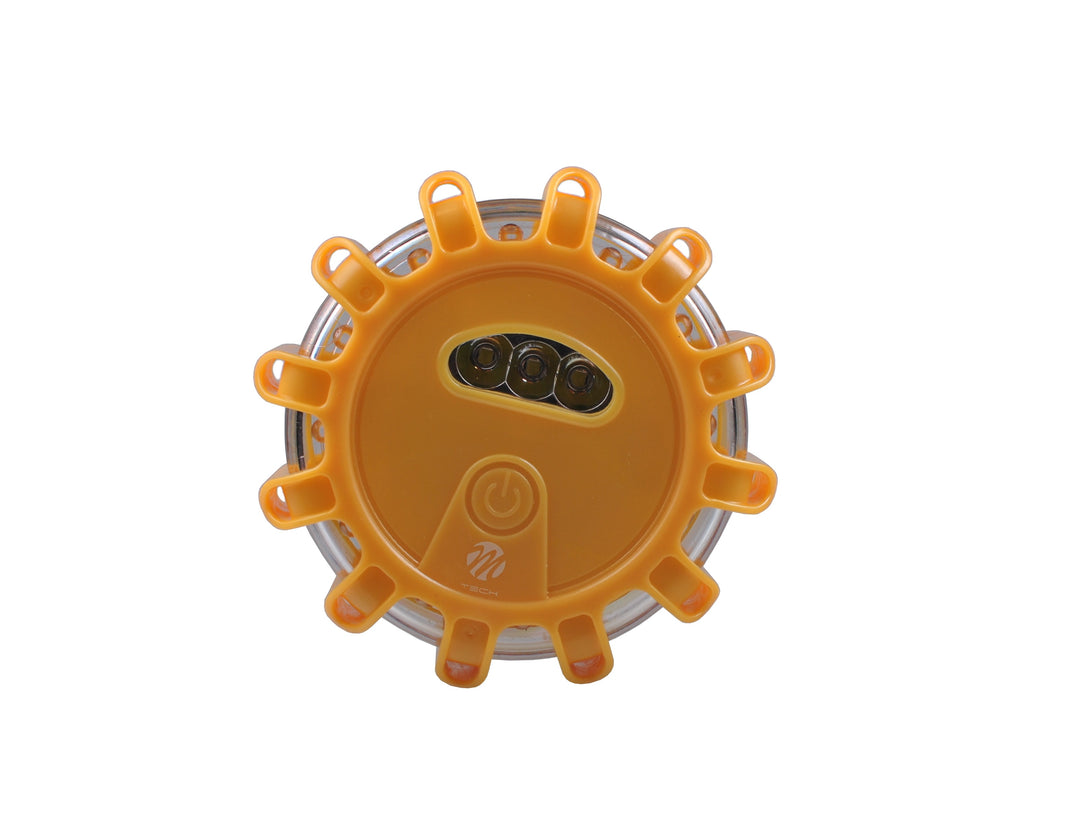LUZ DE ADVERTENCIA 12+3 LED 3XAAA AMBAR