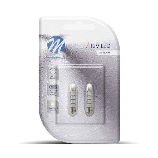 BOMBILLAS LED SMD AZUL CANBUS PLAFON 41MM 12V C5W