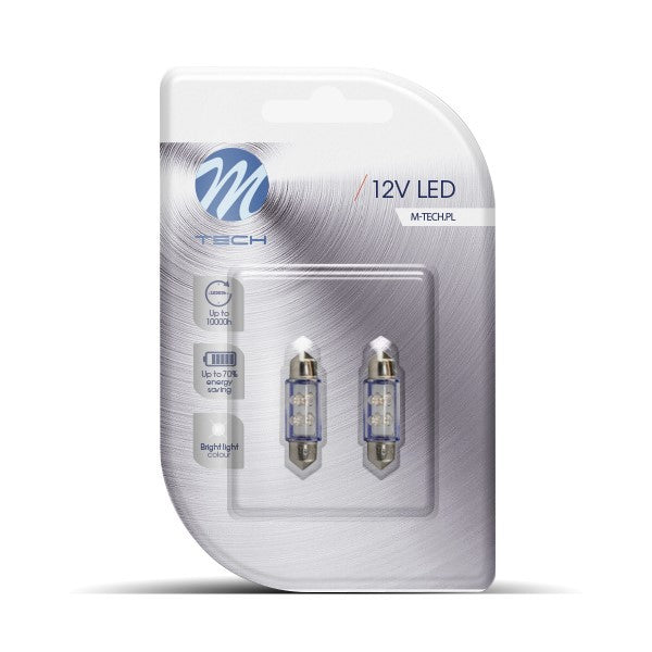 BLUE SMD LED BULBS CEILING 36MM 12V C5W