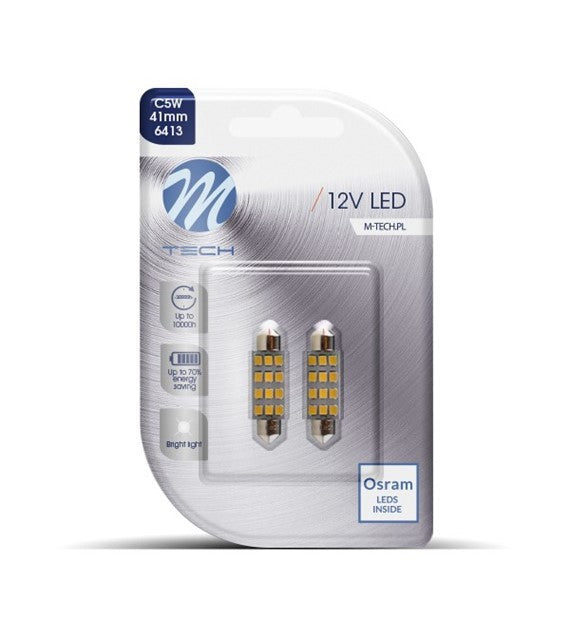 BLISTER 2X LED L030W - C5W 41MM 12XSMD2835 BLANCO