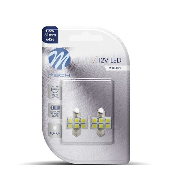 BLISTER 2X LED L027W - C5W 31MM 6XSMD5050 BLANCO