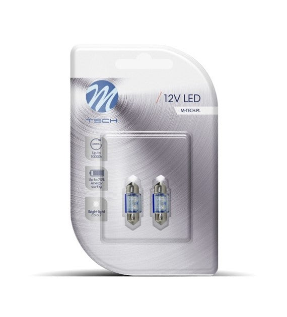 BOMBILLAS LED SMD AZUL PLAFON 31MM 12V C5W