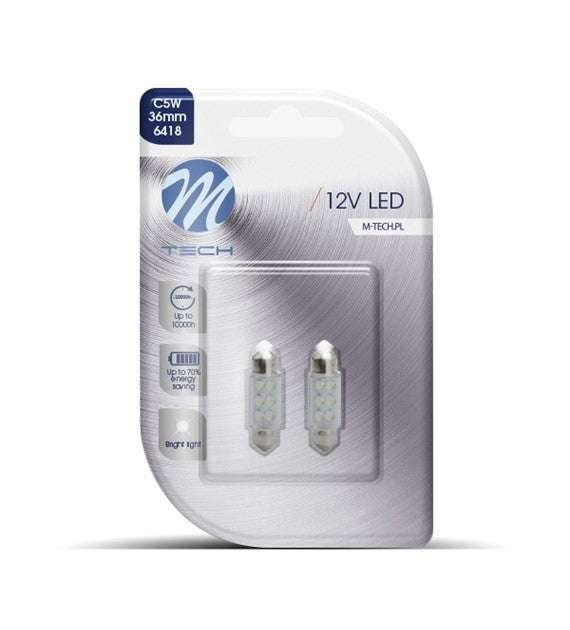BOMBILLAS LED SMD BLANCO PLAFON 36MM 12V C5W