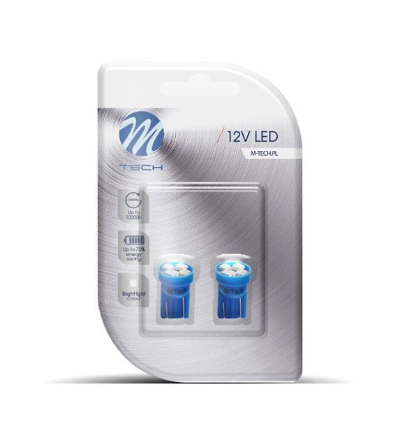 BLISTER 2X LED L017B - W5W 4XSMD3528 AZUL