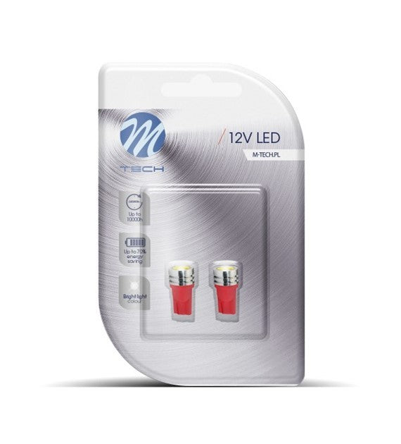 BLISTER 2X LED L015R - W5W HP 1W ROJO