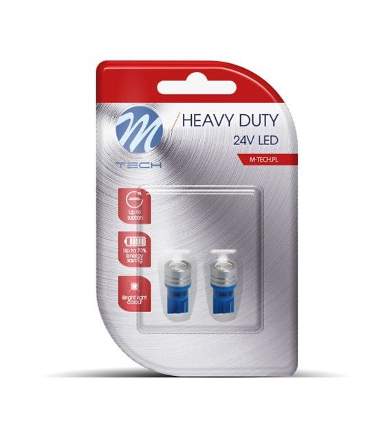 BLISTER 2X LED L915B - W5W 1W HP 24V AZUL