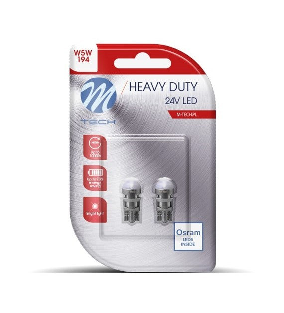 BLISTER 2X LED L9106W - W5W 1XSMD3030 24V BLANCO | 10 UDS