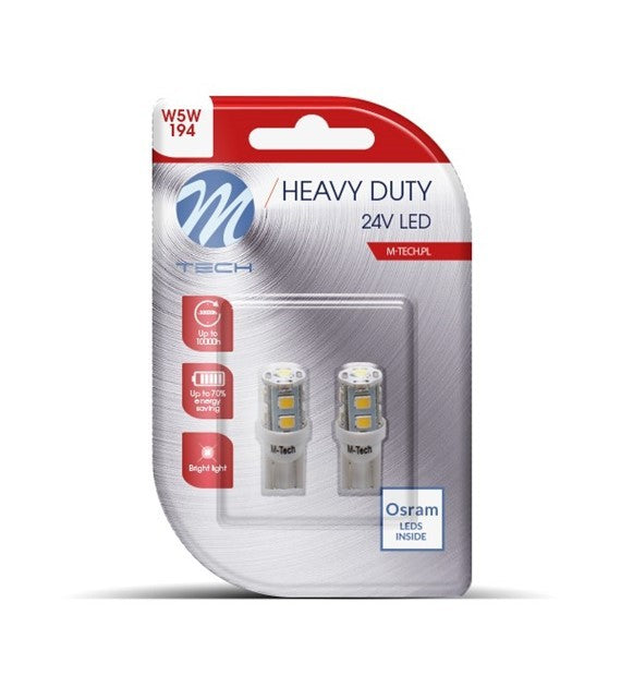 BLISTER 2X LED L918W - W5W 9XSMD2835 24V BLANCO