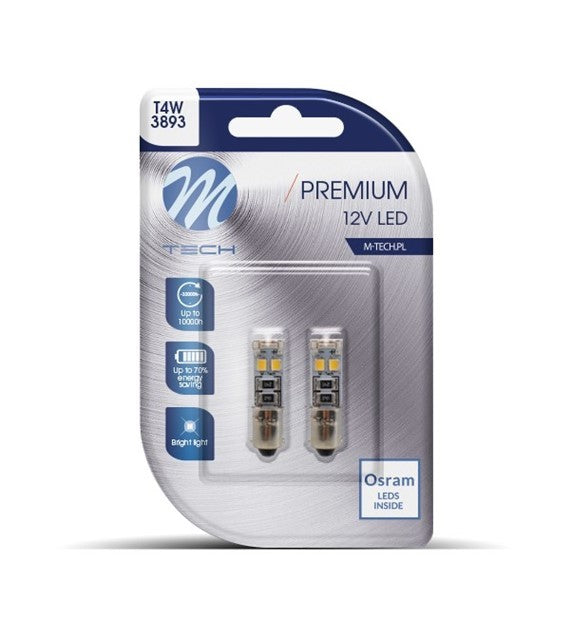 BOMBILLAS LED BLANCO CANBUS 12V T4W/BA9S (STOCK LAST)