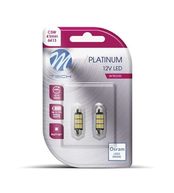 BLISTER 2X LED L816WW - C5W 41MM 9XSMD5630 BLANCO CÁLIDO