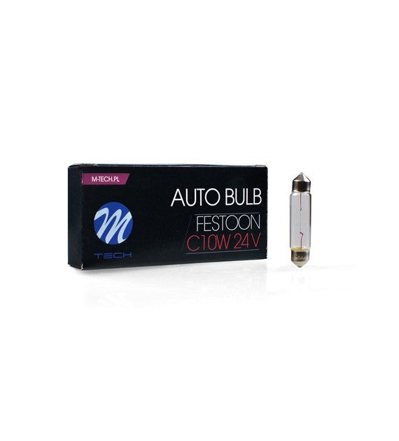LÁMPARA M-TECH SV8.5-8 24V/10W T11X41 C10W CLEAR | 10 UDS