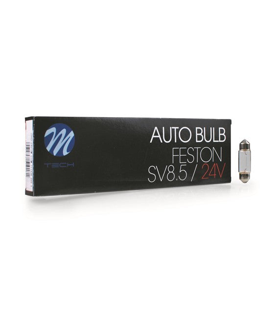 LÁMPARA M-TECH SV8.5-8 24V/10W T11X36 C10W CLEAR | 10 UDS