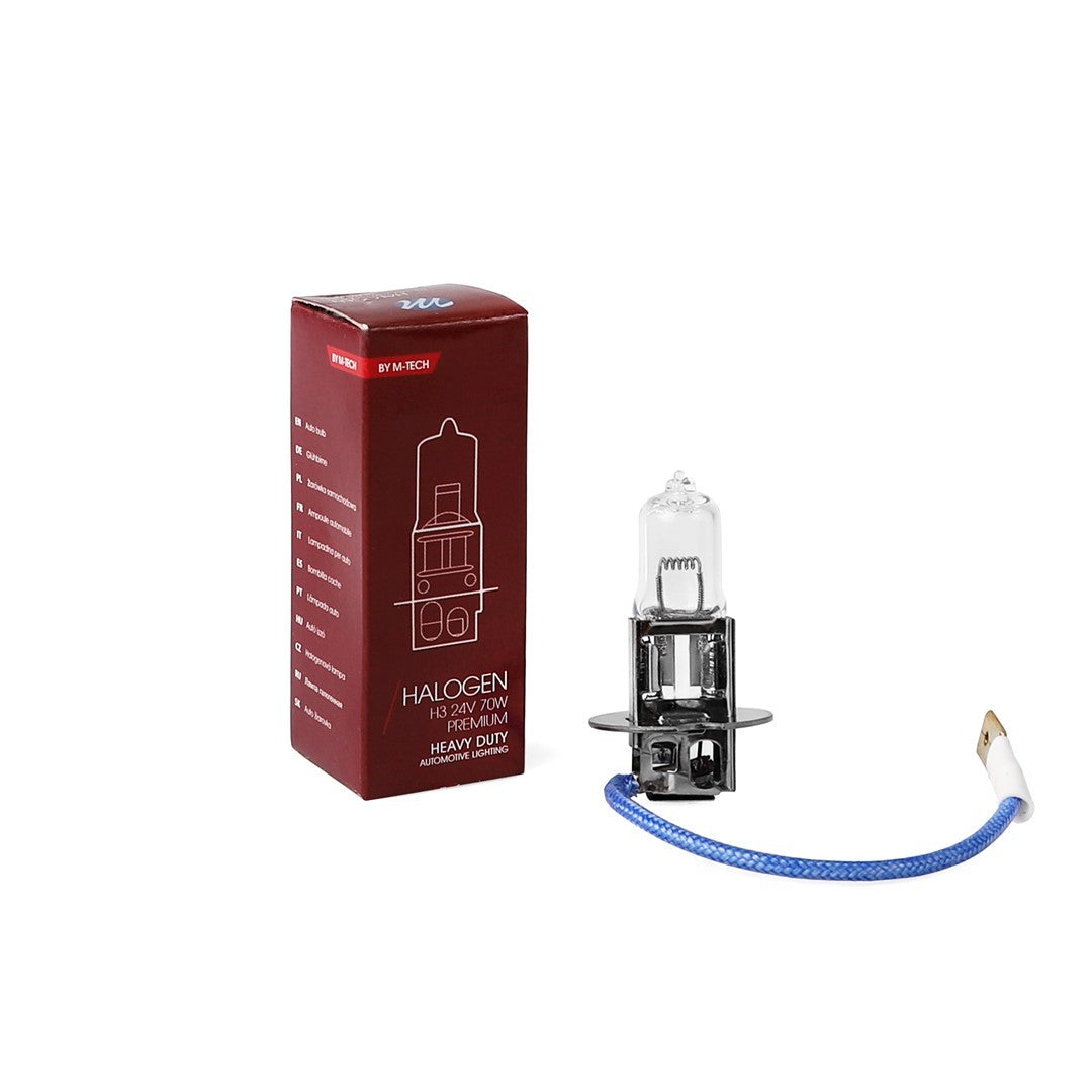 LÁMPARA HALÓGENA M-TECH HEAVY DUTY 24V/70W H3 | 10 UDS