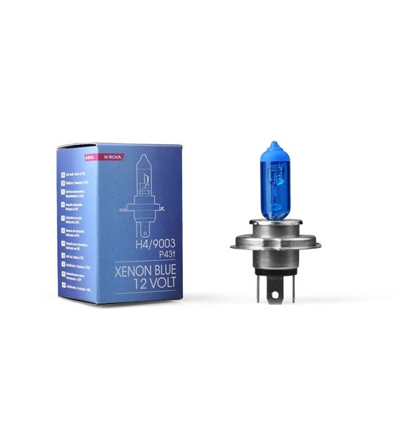 LÁMPARA HALÓGENA M-TECH XENON BLUE HB2 P43T 12V 60/55W H4 9003 | 10 UDS