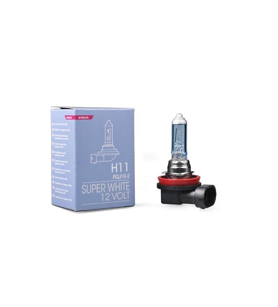 LÁMPARA HALÓGENA M-TECH SUPER WHITE PGJ19-2 12V/55W H11 | 10 UDS