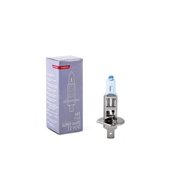 LÁMPARA HALÓGENA M-TECH SUPER WHITE P14.5S 12V/55W H1 | 10 UDS