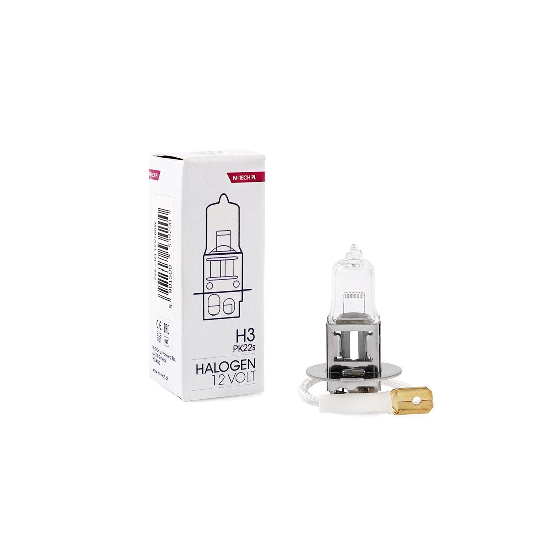 LÁMPARA HALÓGENA M-TECH PK22S 12V/100W H3 | 10 UDS