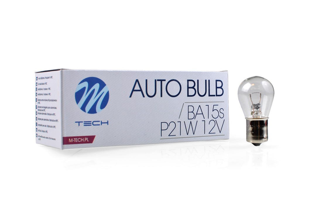 LÁMPARA M-TECH BA15S 12V/21W S25 CLEAR | 10 UDS