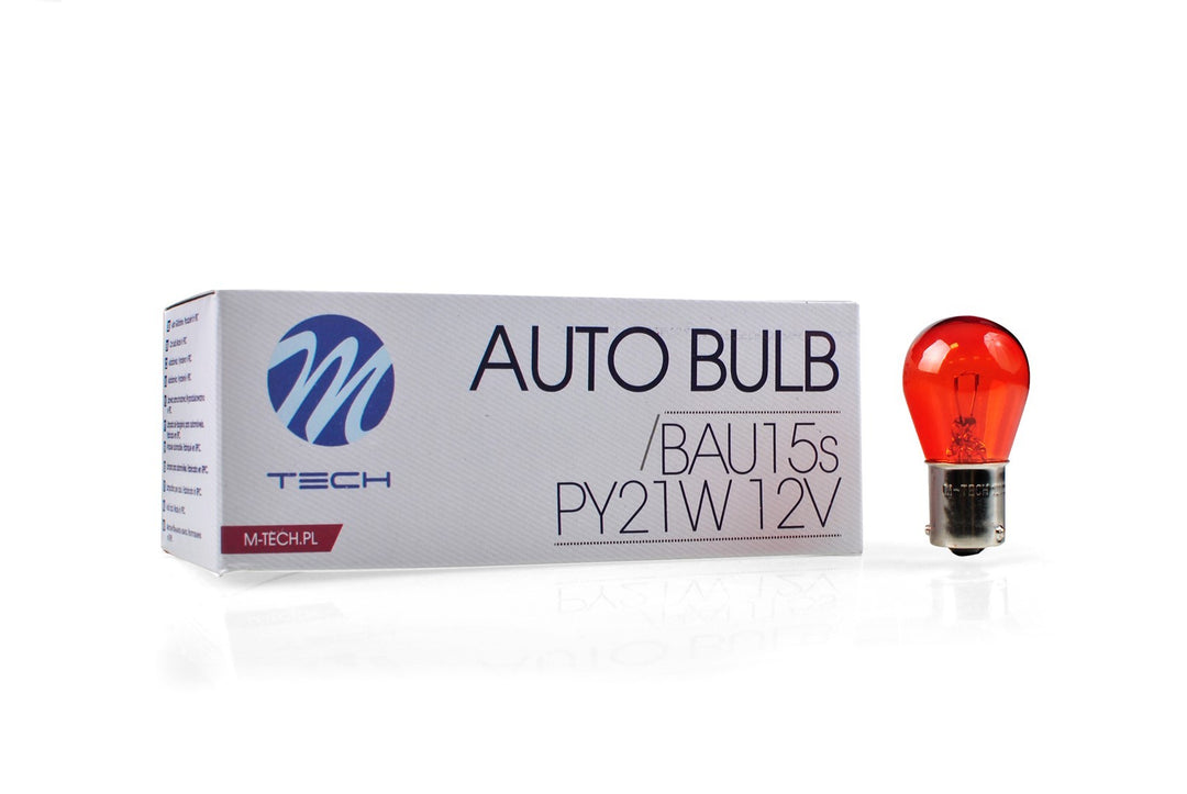 LÁMPARA M-TECH BAU15S 12V/21W PY21W ÁMBAR | 10 UDS
