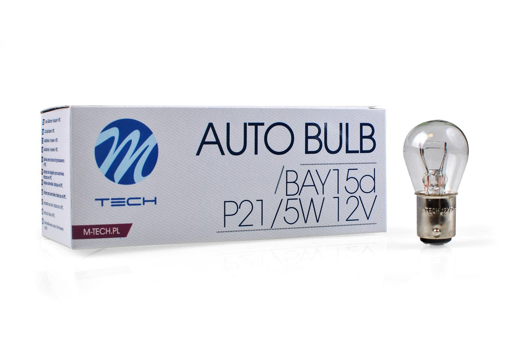 LÁMPARA M-TECH BAY15D 12V P21/5W CLEAR | 10 UDS