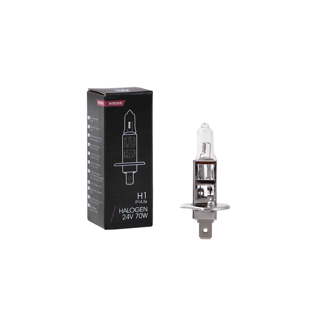 LÁMPARA HALÓGENA M-TECH P14.5S 24V/70W H1 | 10 UDS