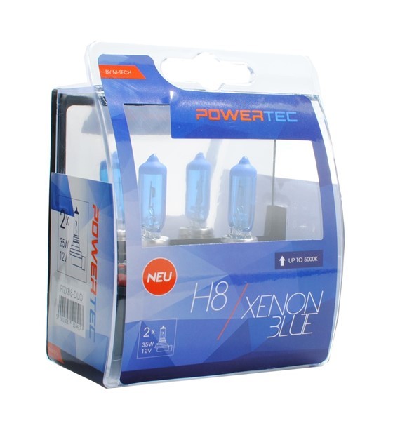 POWERTEC XENON BLUE H8 12V DUO