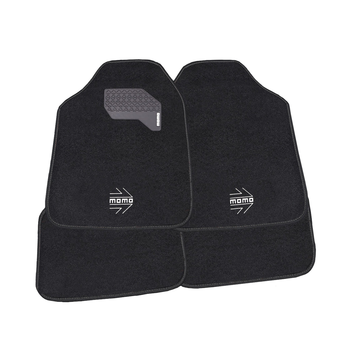 Komplettset mit 4 Universalteppichen, MOMO 015, schwarz/weiß