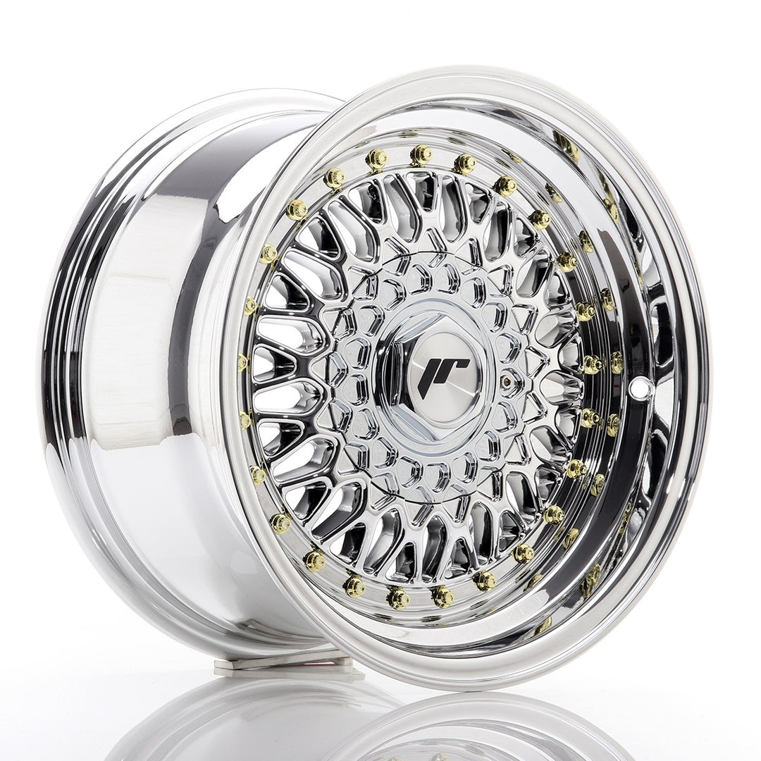 LLANTA JAPAN RACING JR9 15''X8 ET 20 4X108 4X100 CB 74,1 CROMADO