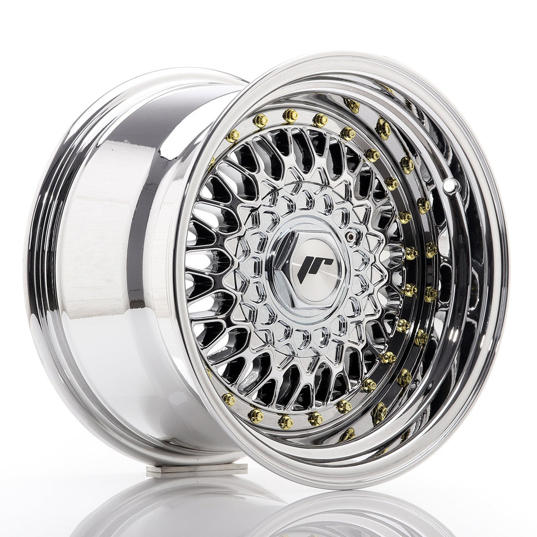 LLANTA JAPAN RACING JR9 15''X9 ET 10 4X100 4X108 CB 74,1 CROMADO
