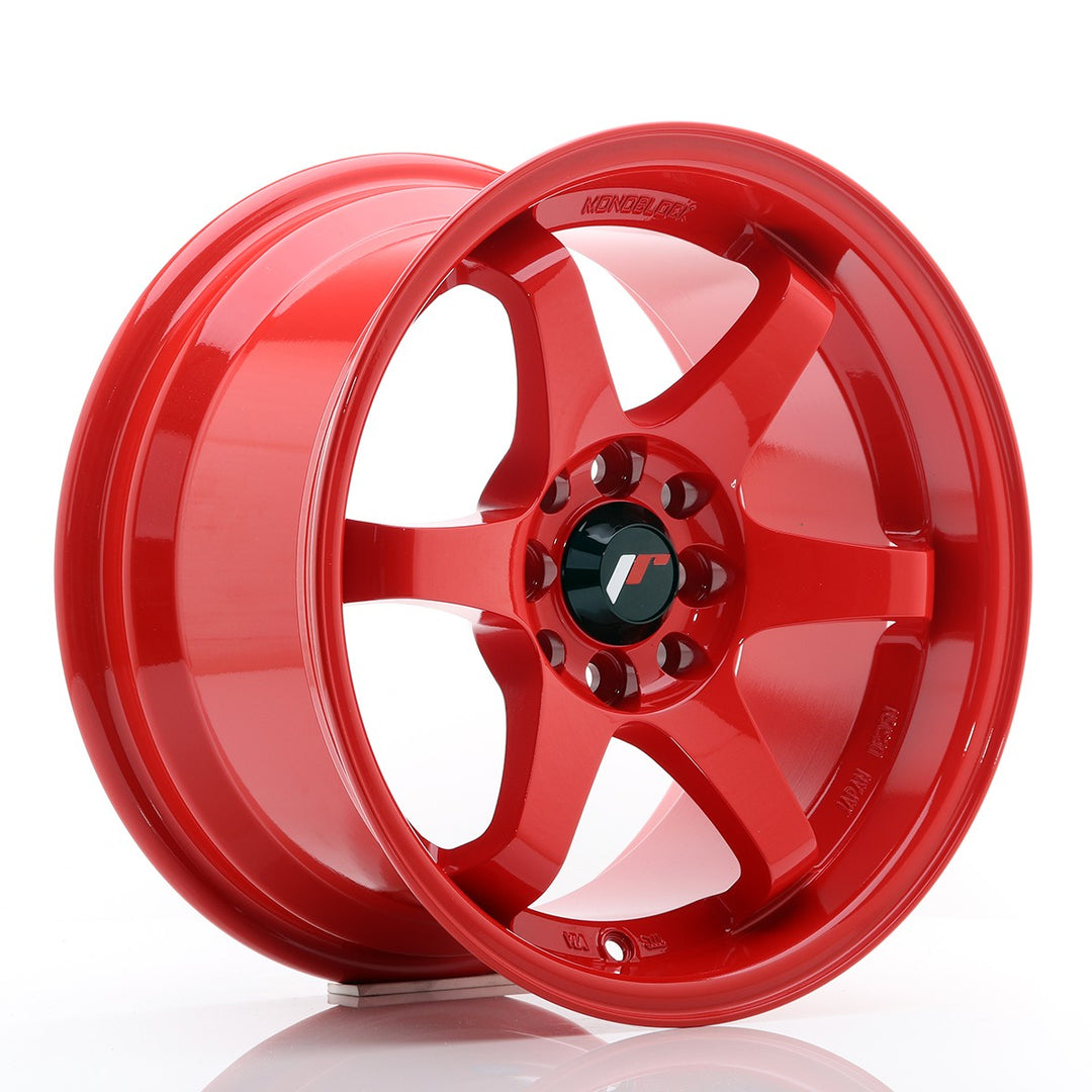 JAPAN RACING JR3 15''X8 ET 25 4X100 4X108 CB 73.1 RED RIM