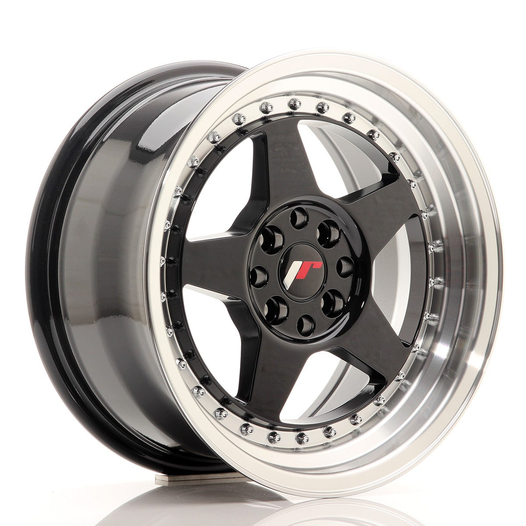 LLANTA JAPAN RACING JR6 16X8 ET 30 4X100 4X114,3 CB 67,1 NEGRO