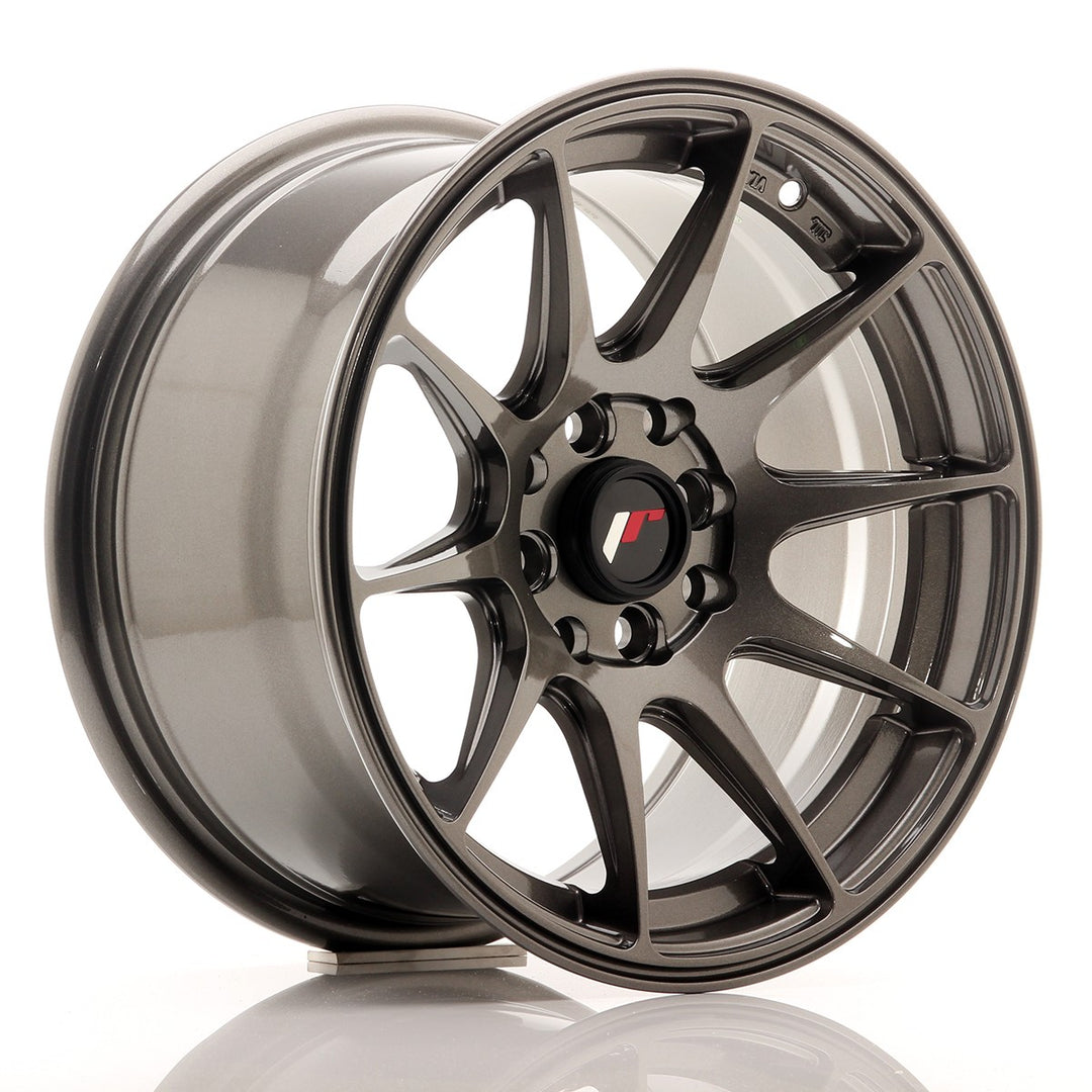 LLANTA JAPAN RACING JR11 15''X8 ET 25 4X100 4X108 CB 67,1 GRIS PULIDO