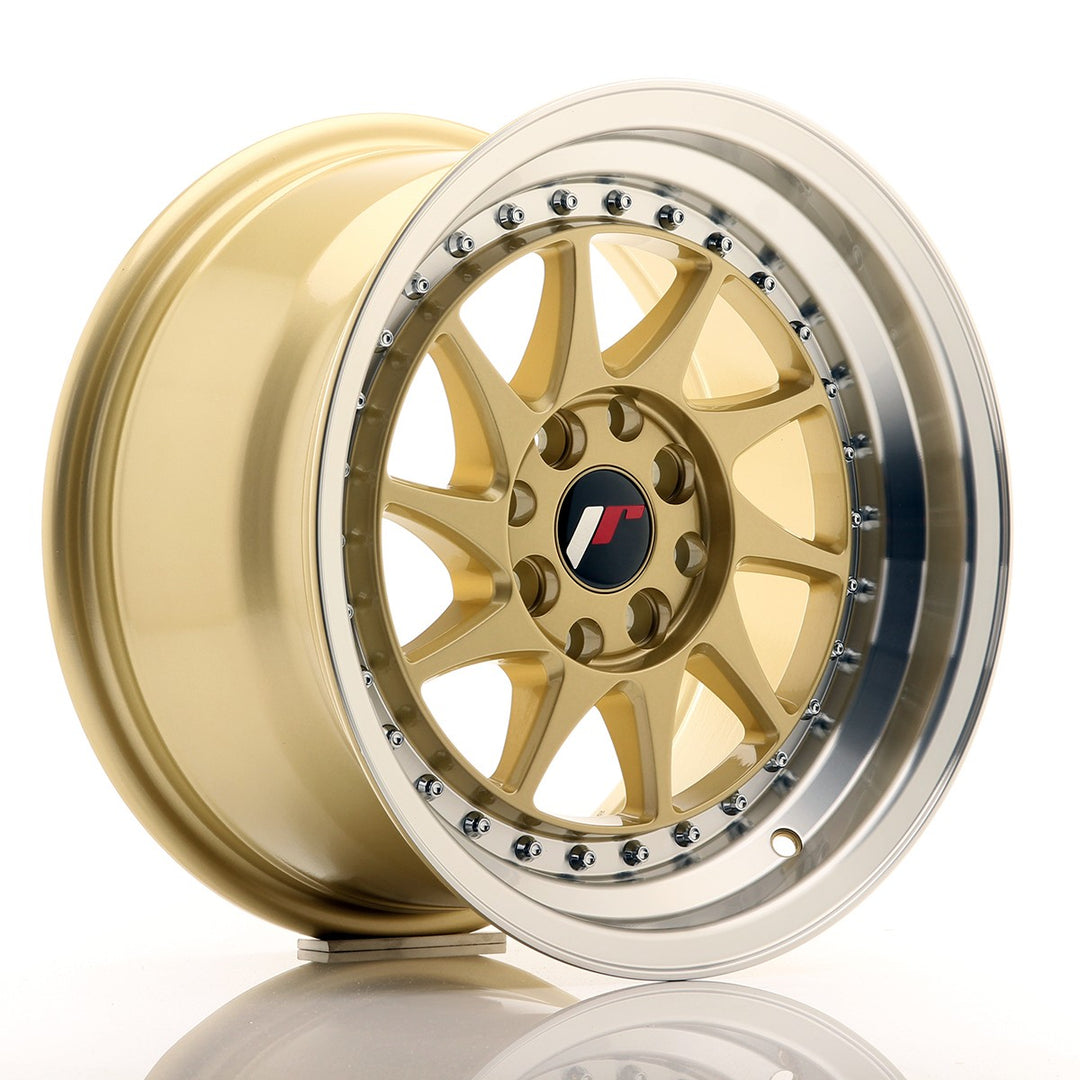 LLANTA JAPAN RACING JR26 15''X8 ET 25 4X108 4X100 CB 67,1 GOLD