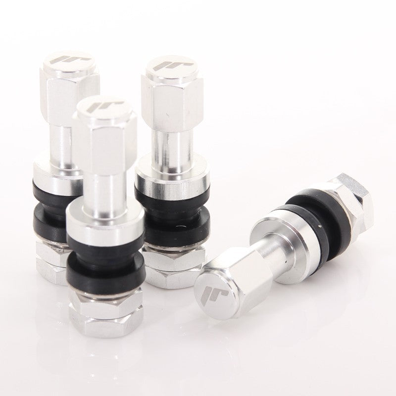 SET VALVULAS ALUMINIO V2 - SILVER + LOGO