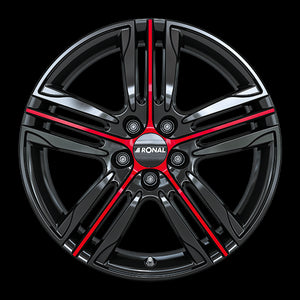LLANTA RONAL R57 MCR 7.5X19 ET40 112X5 76 NEGRO-ROJO