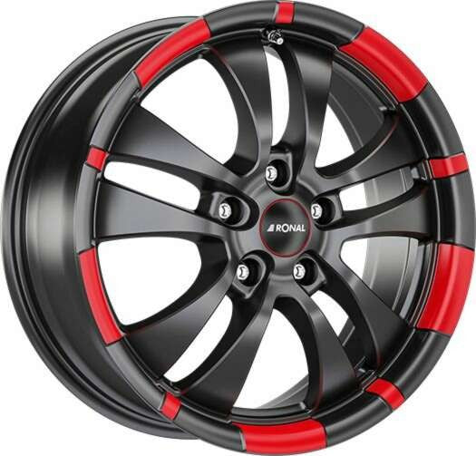 LLANTA RONAL R59 MCR 6.0X15 ET35 4x100 68 NEGRO-ROJO