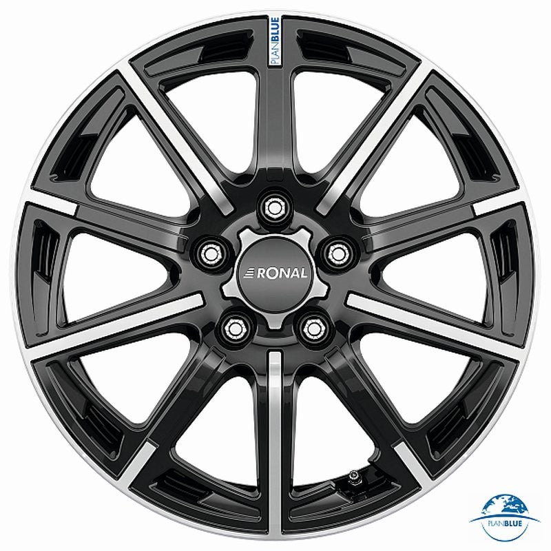 LLANTA RONAL R60-blue 6.5X16 ET39 105X5 56.62 NEGRO