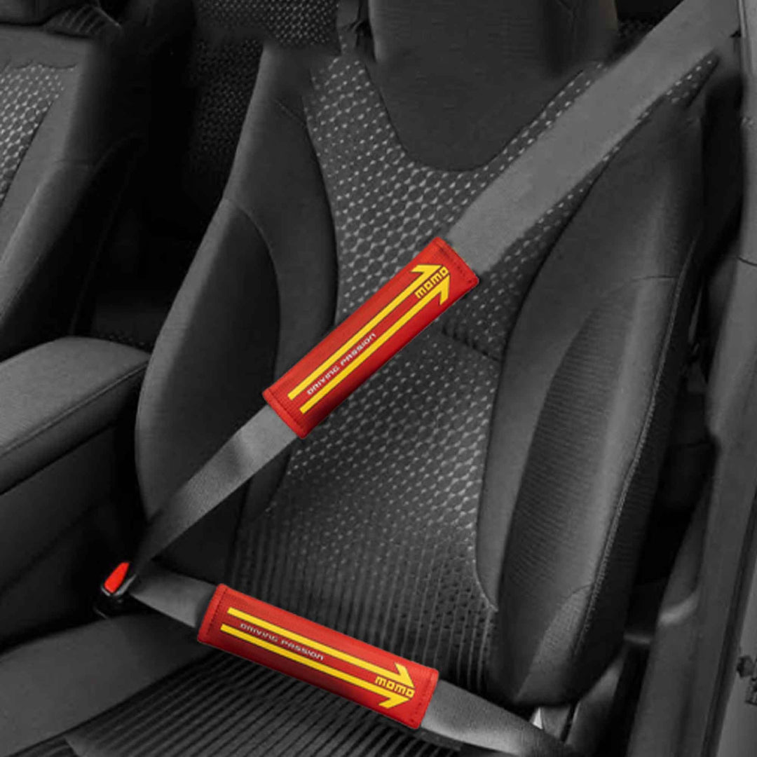 SET ALMOHADILLAS MOMO CINTURON COCHE ROJO MATE
