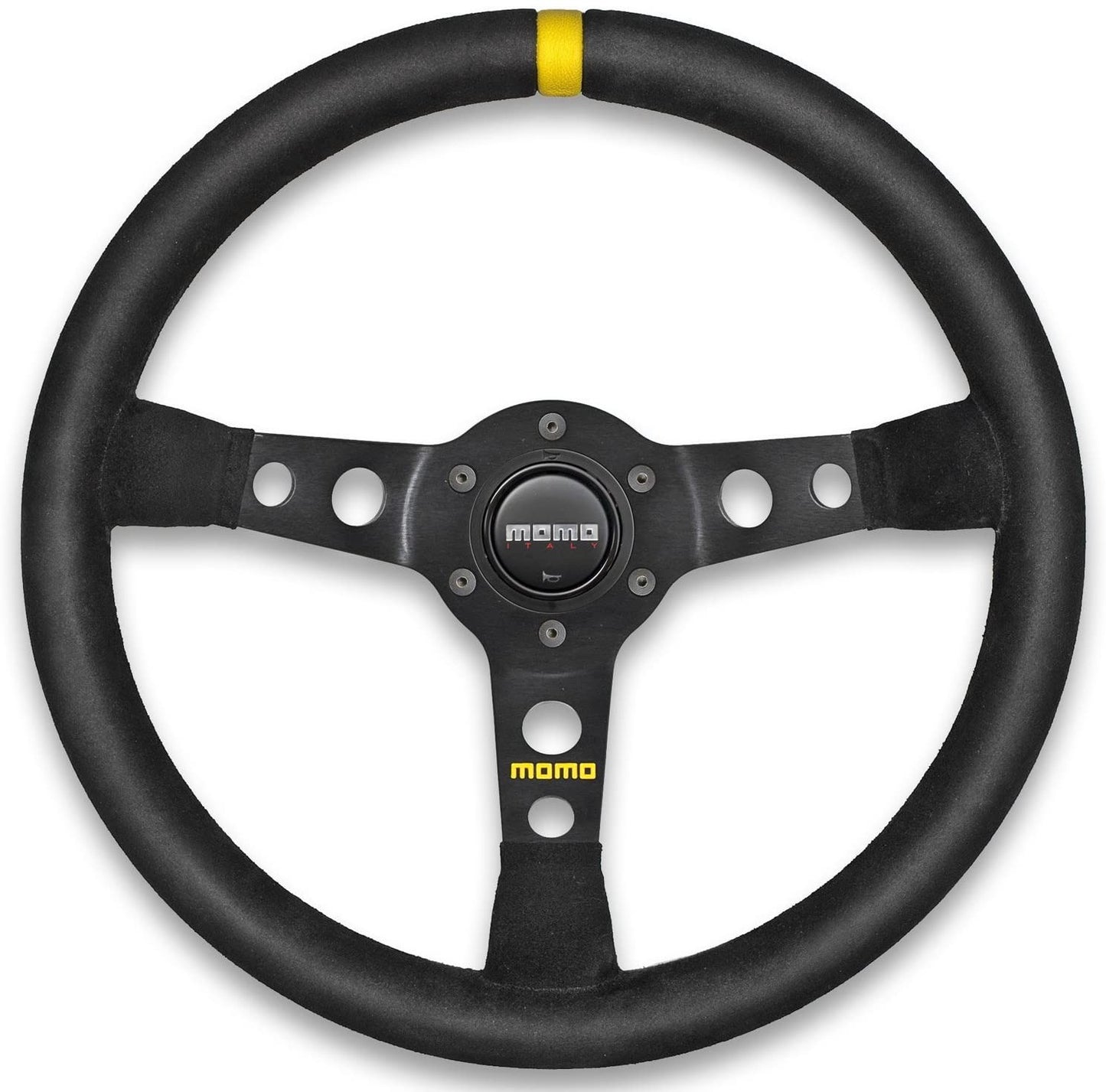 VOLANTE MOMO 350 MM ALCANTARA NEGRO MOD.07