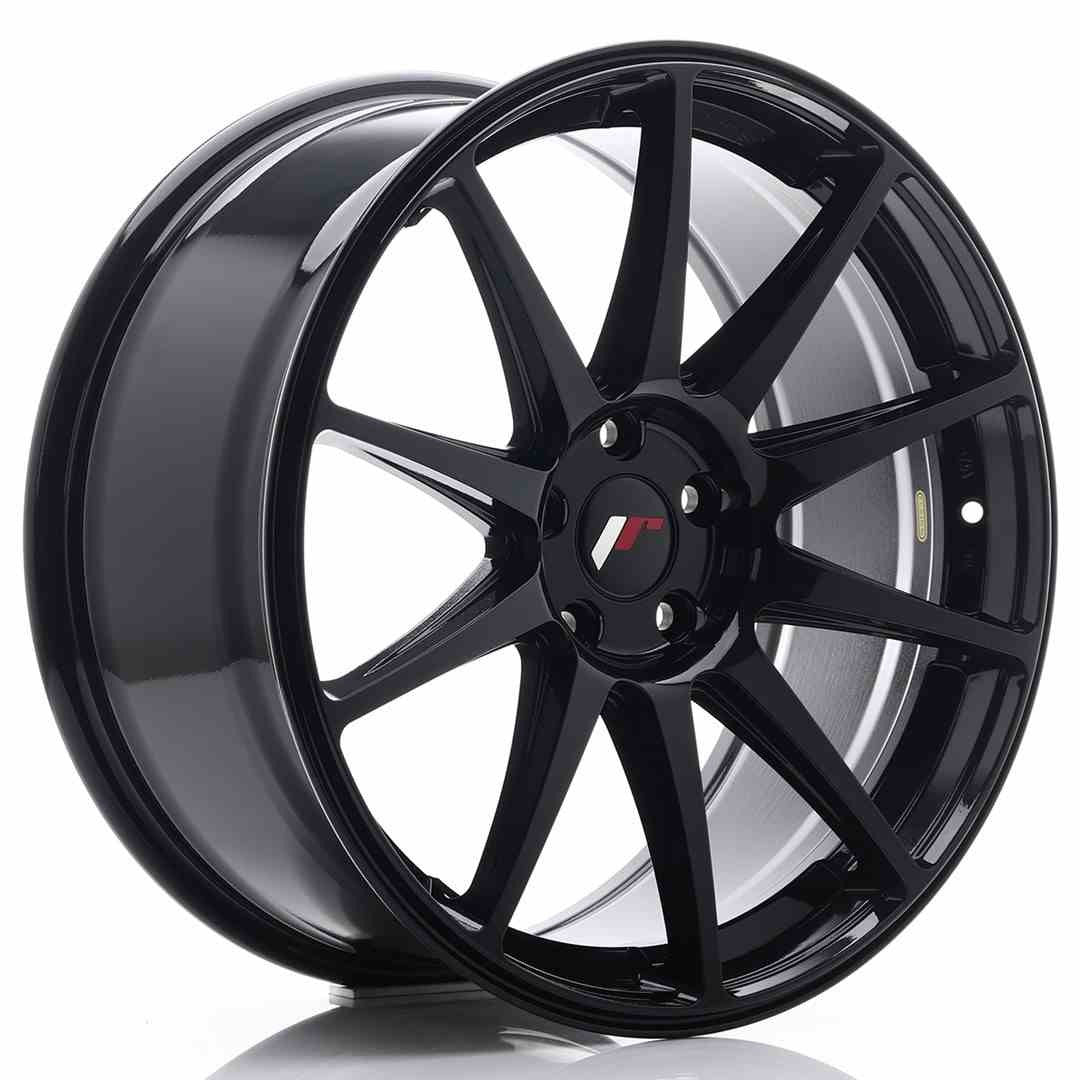JAPAN RACING JR11 19X8.5 ET40 5X108 GLOSS BLACK WHEEL