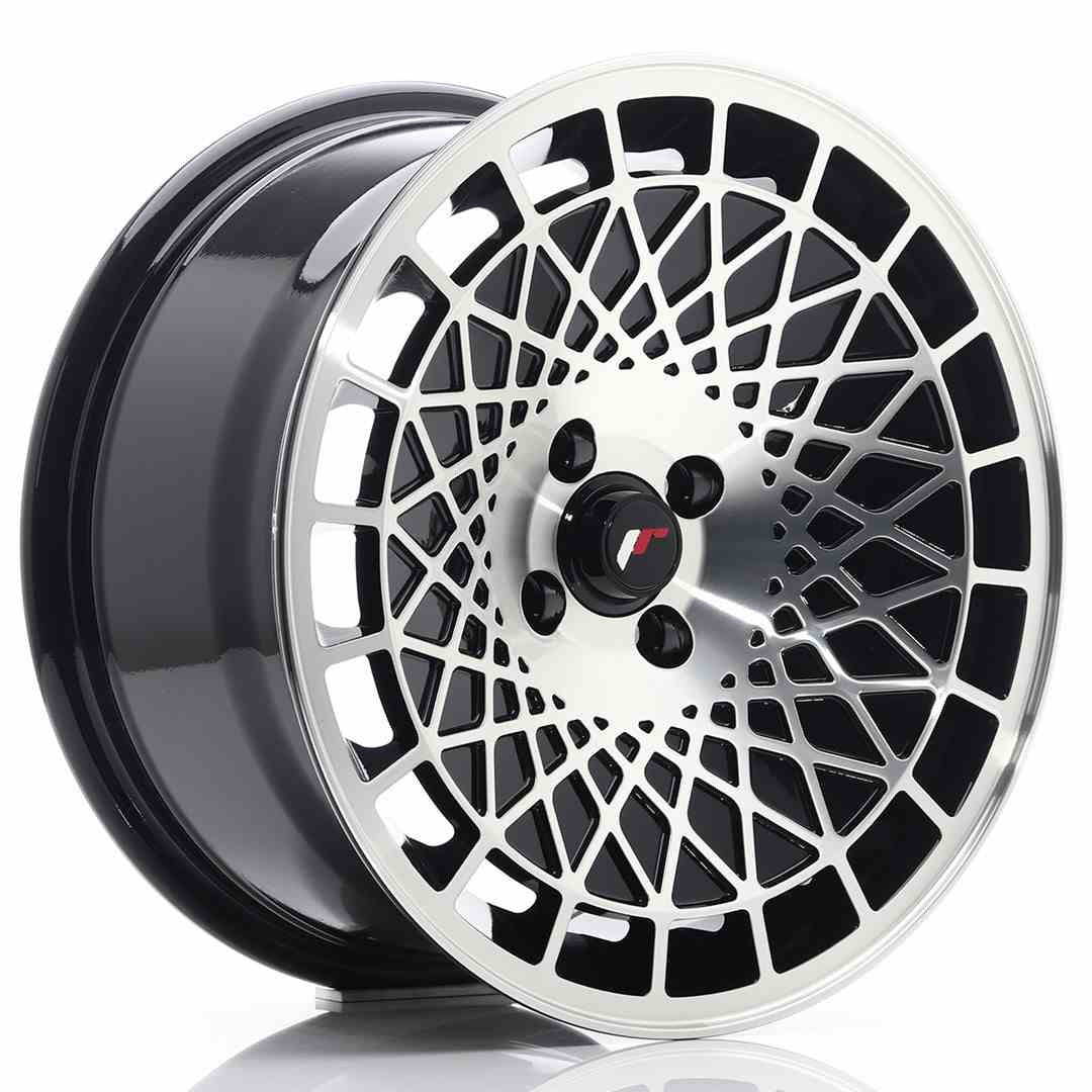 JAPAN RACING JR14 16X8 ET25 WHEEL BLANK GLOSS BLACK MACHINED FACE