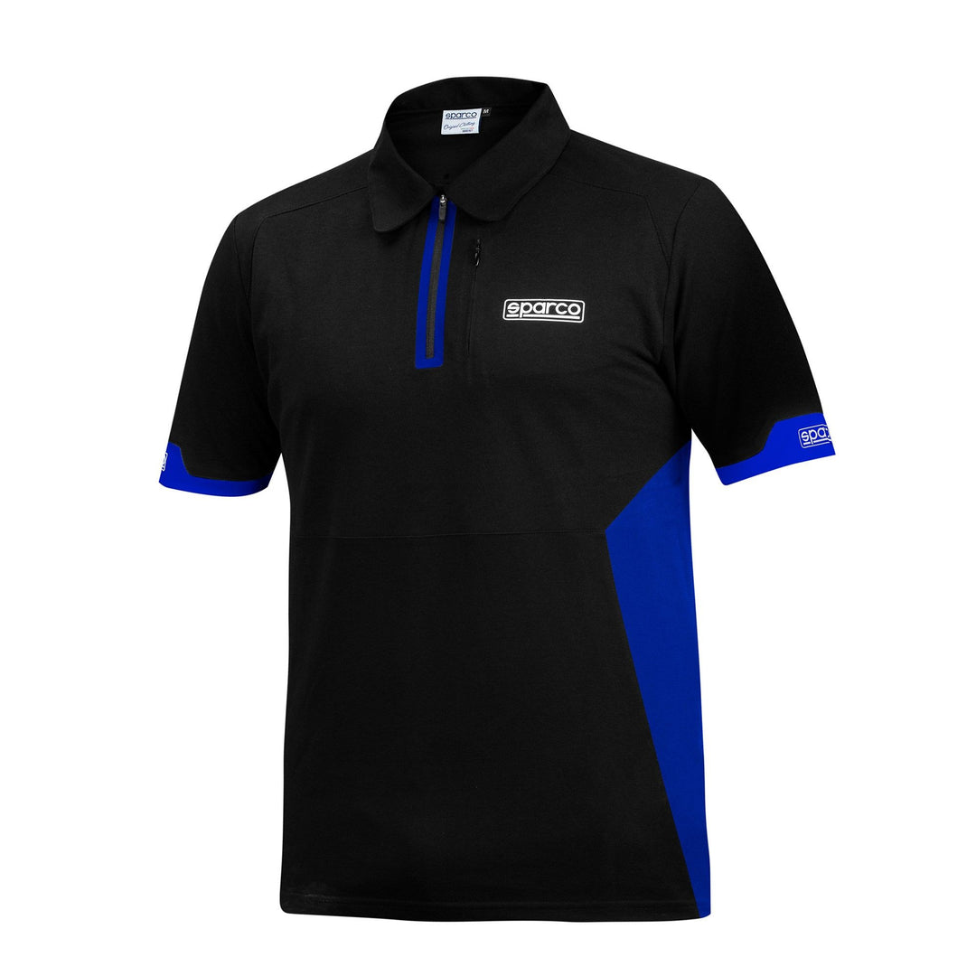 POLO CON CREMALLERA TALLA XXL AZUL/NEGRO