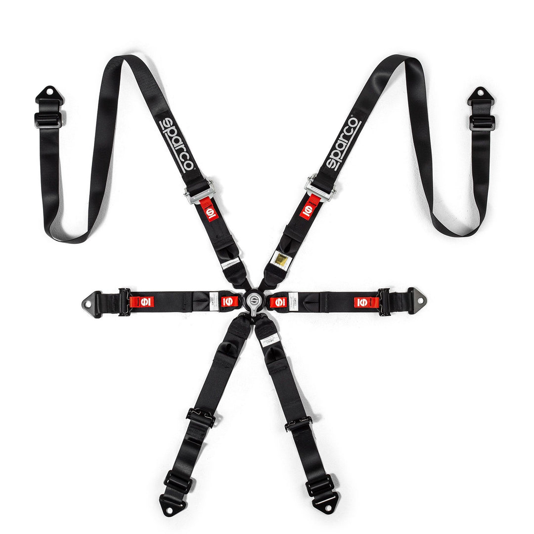 ARNES SPARCO 6 PUNTOS DE 3"+2" H3 ACERO 6P MOSQUETON ROJO